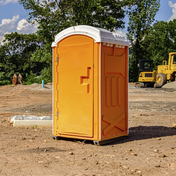 how often are the portable restrooms cleaned and serviced during a rental period in Momence